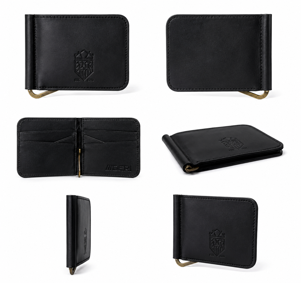 Cartera con Clip Core de Piel Genuina