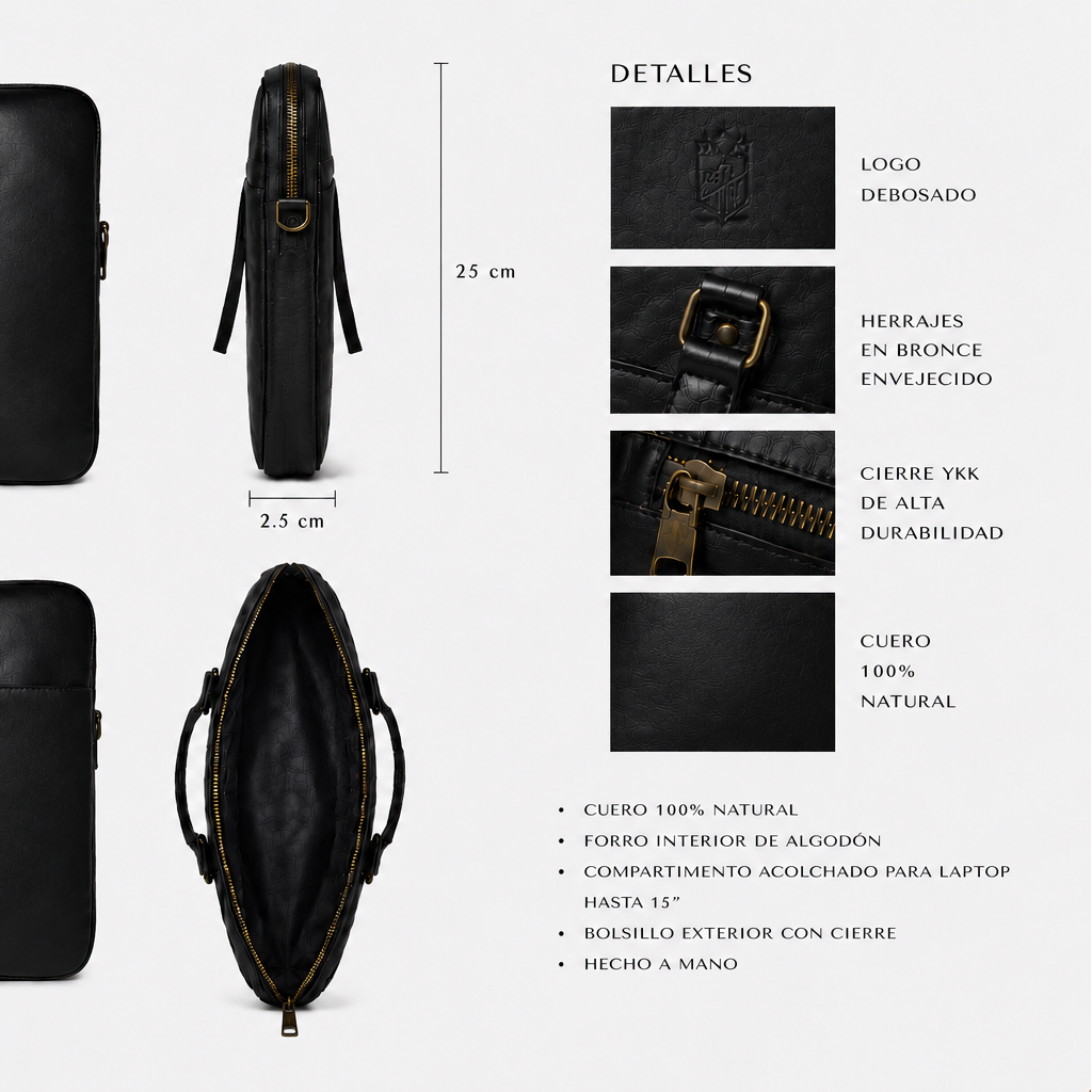Porta Laptop Atlas de Piel Genuina